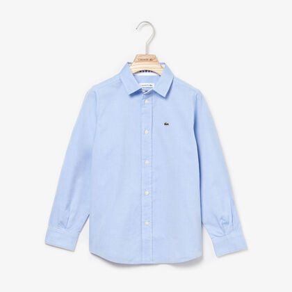 Boys' Contrast Finishes Oxford Cotton Shirt