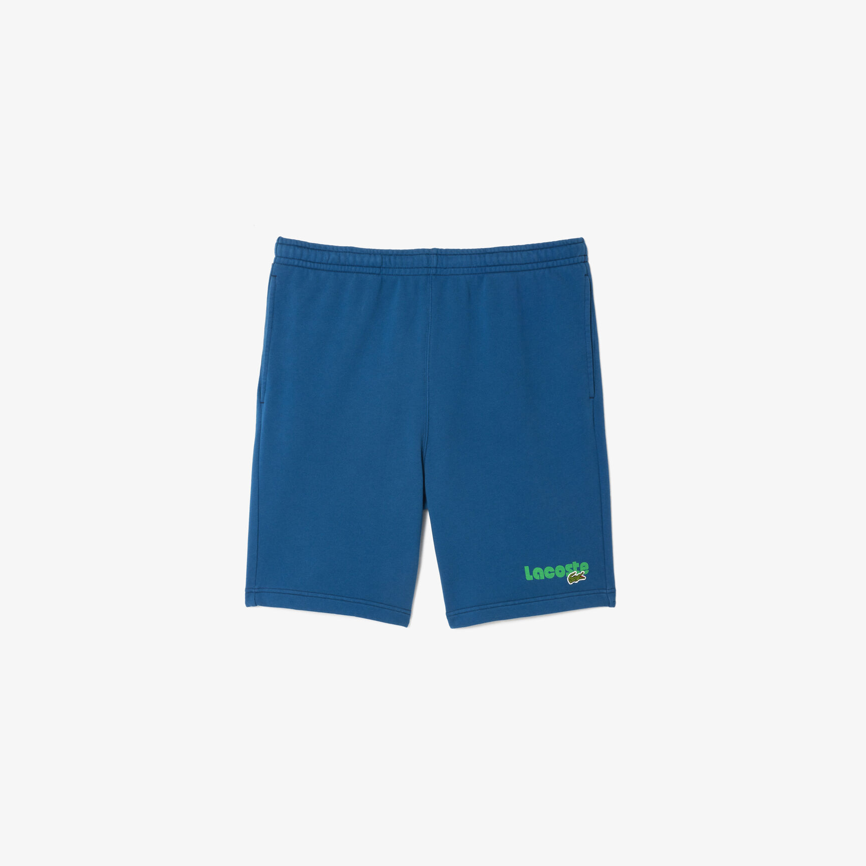 Washed Effect Lacoste Print Jogger Shorts