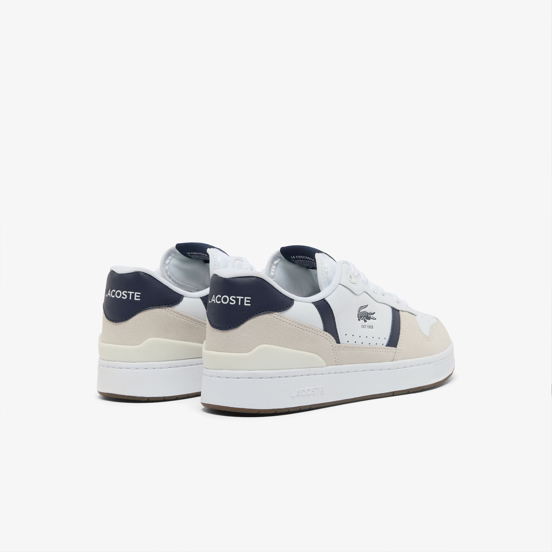 Men's T-Clip Set Leather Sneakers lacoste men s t clip set leather sneakers