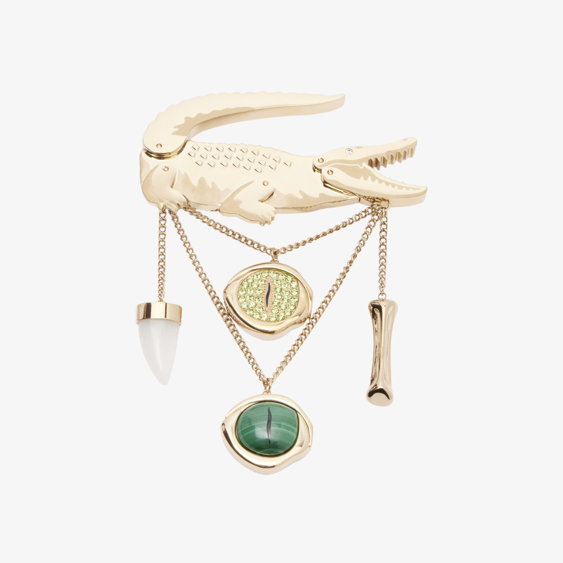 lacoste brooch crocodile