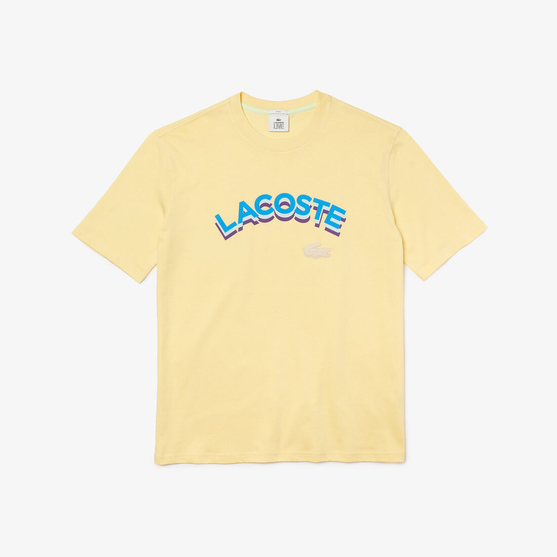 Unisex Lacoste LIVE Loose Fit Lettered Cotton T-shirt Unisex Lacoste LIVE Loose Fit Lettered Cotton T-shirt