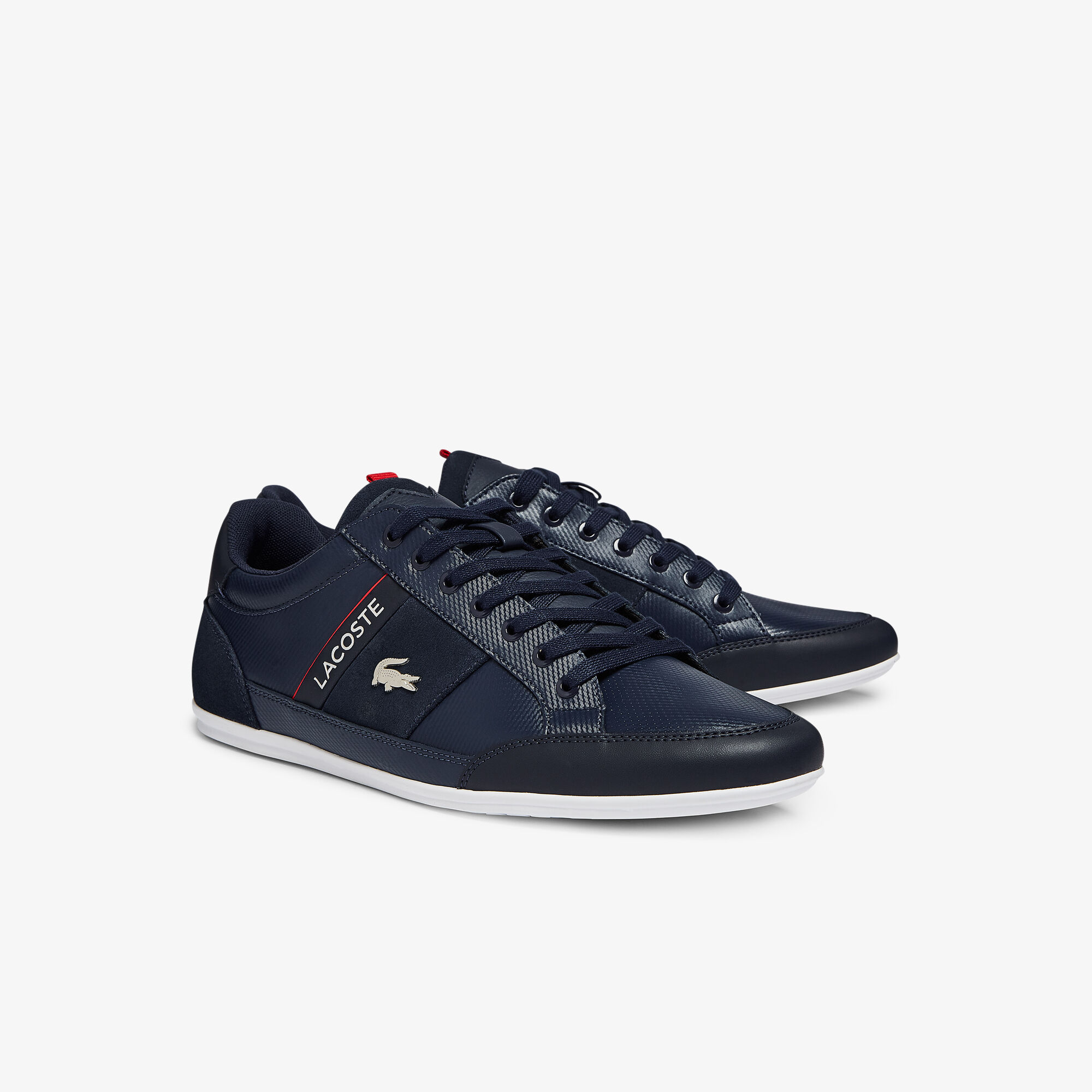 Buy Men s Chaymon Leather and Suede Trainers Lacoste SA