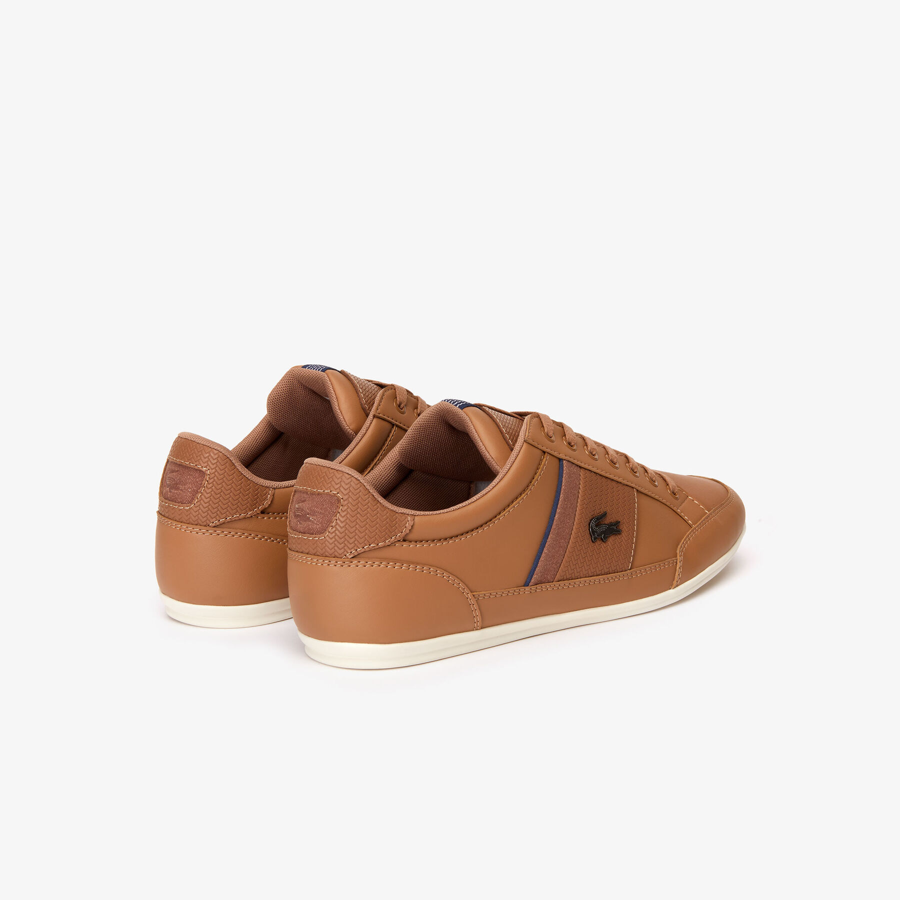 lacoste men s chaymon leather and synthetic trainers