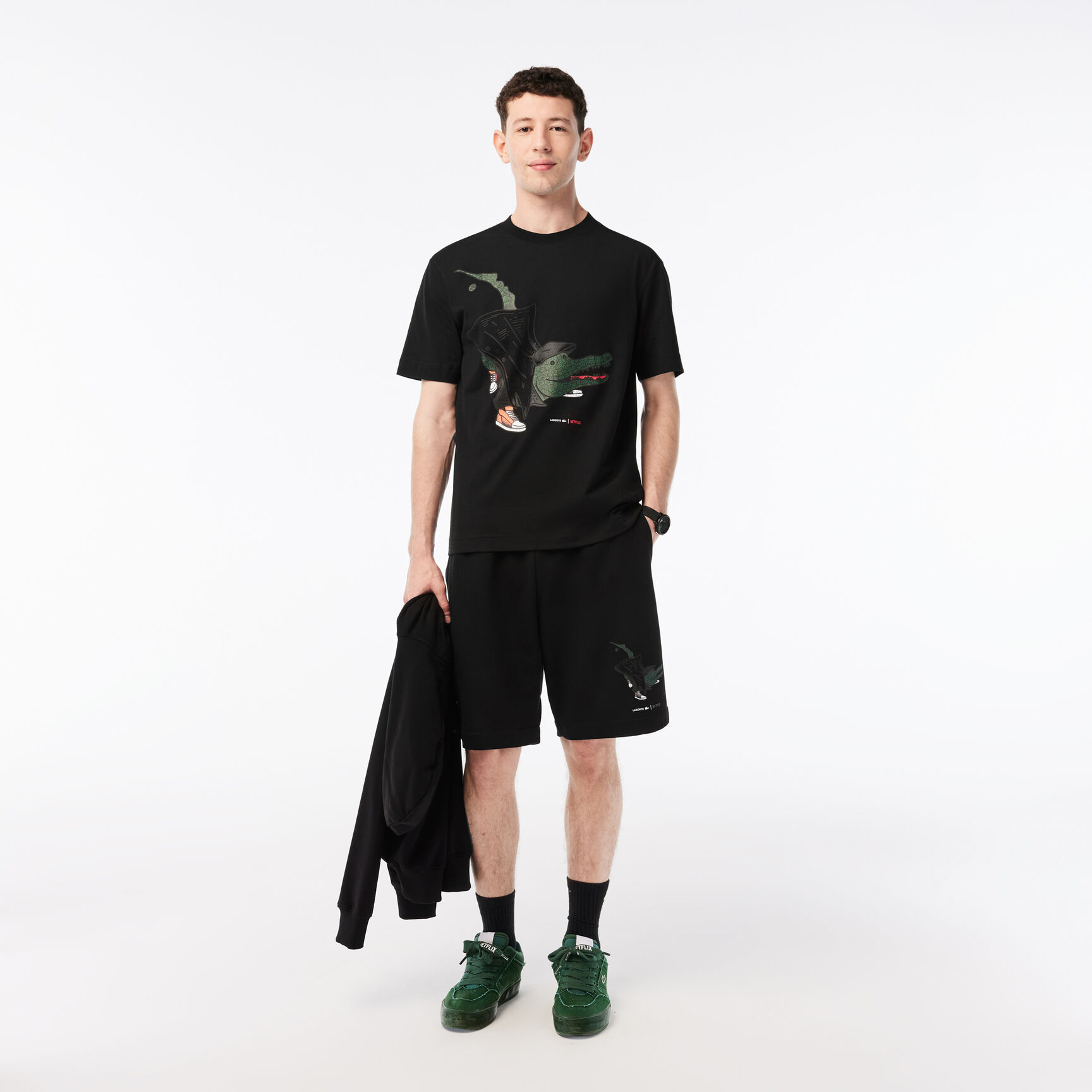Men's Lacoste x Netflix Organic Cotton T-shirt Men's Lacoste x Netflix Organic Cotton T-shirt
