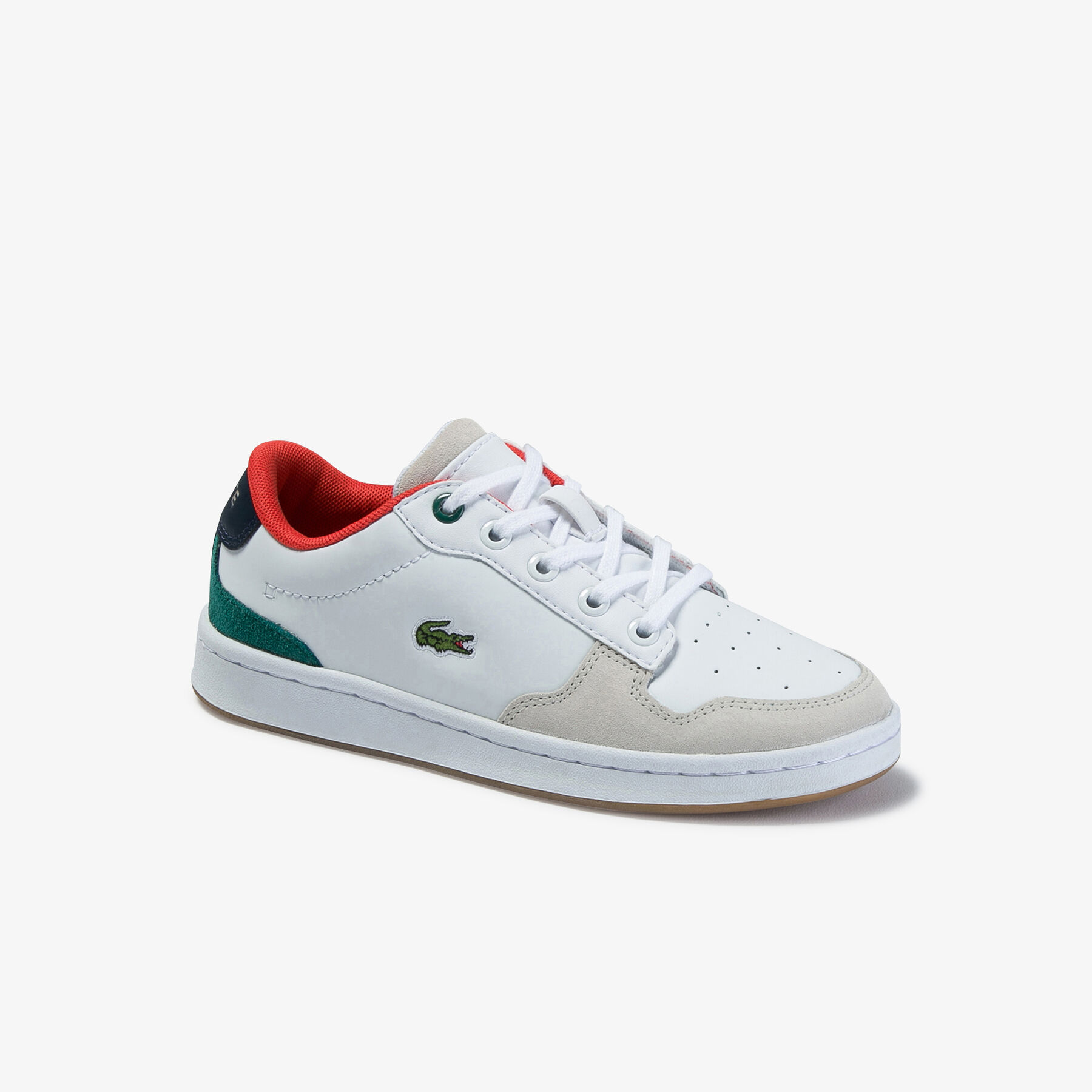 lacoste children s masters cup metallic leather sneakers