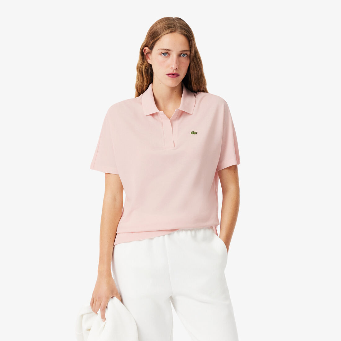 Relaxed Fit Fluid Pique Polo Shirt