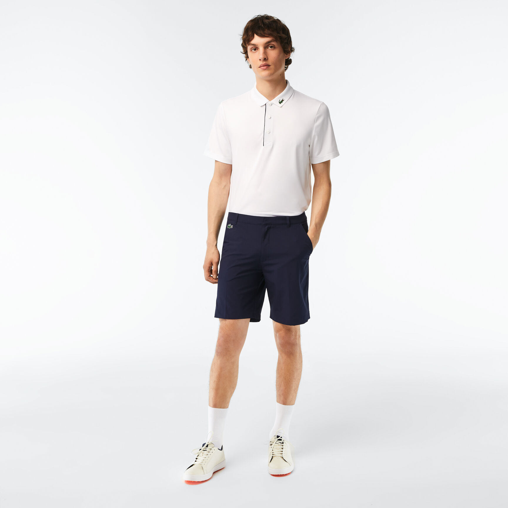 شورت برمودا غولف نسيج مطاطي خفيف للرجال مجموعة Lacoste SPORT شورت برمودا غولف نسيج مطاطي خفيف للرجال مجموعة Lacoste SPORT