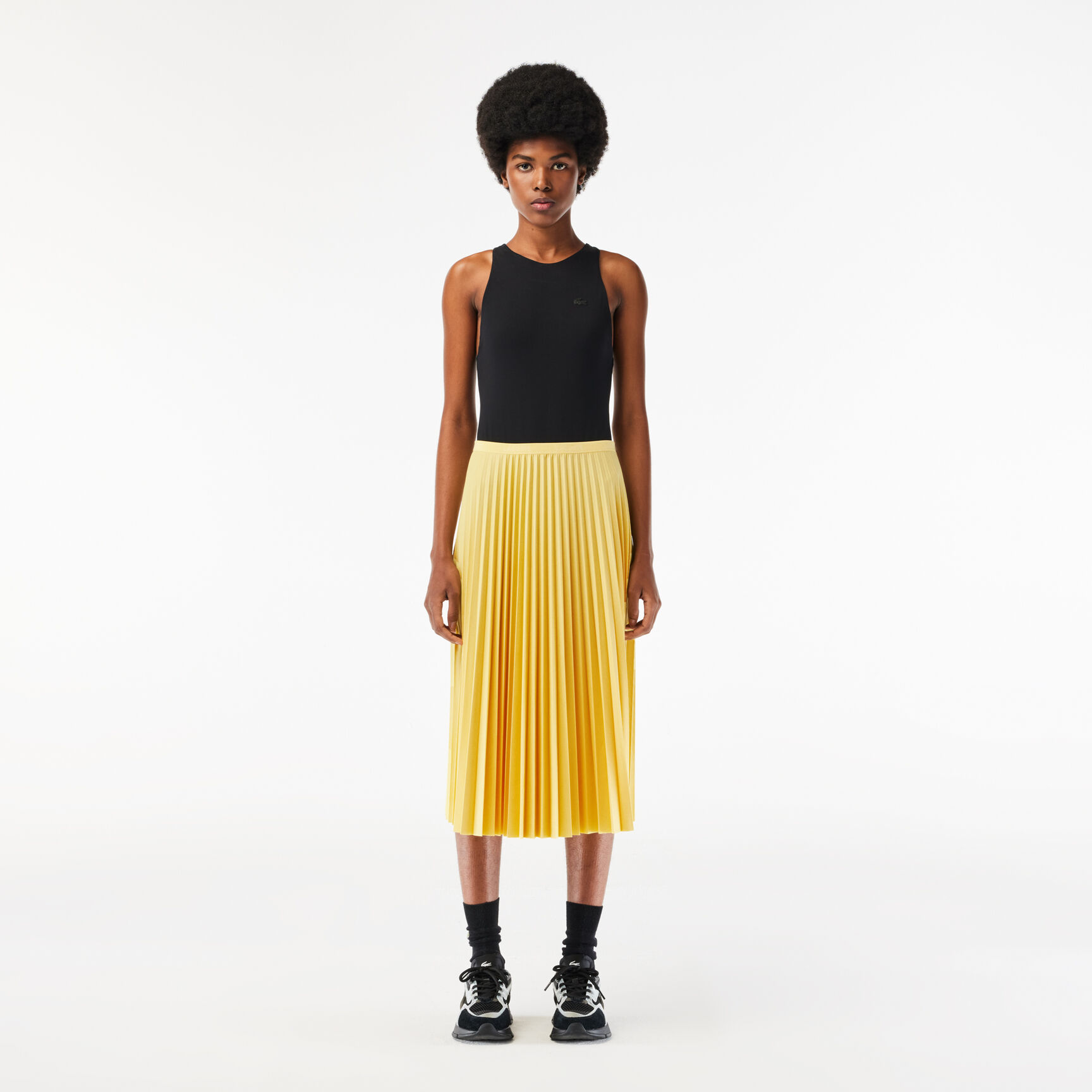 Women's Elasticised Waist Flowing Pleated Skirt Women's Elasticised Waist Flowing Pleated Skirt