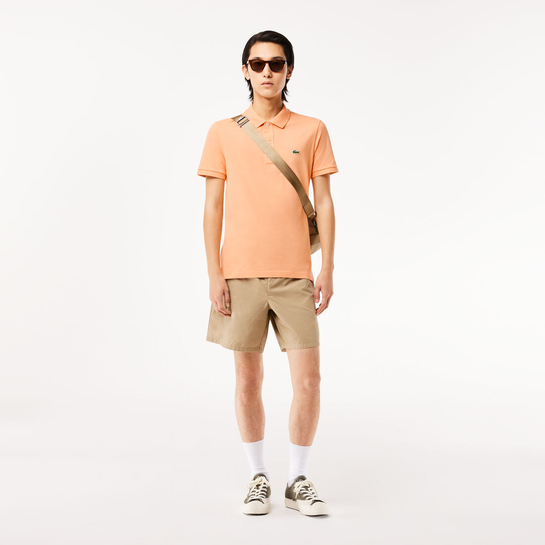 قميص بولو بيكيه بقصة ضيقة L.12.12 قميص بولو بيكيه بقصة ضيقة L.12.12