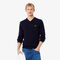 Monochrome Cotton V-neck Sweater