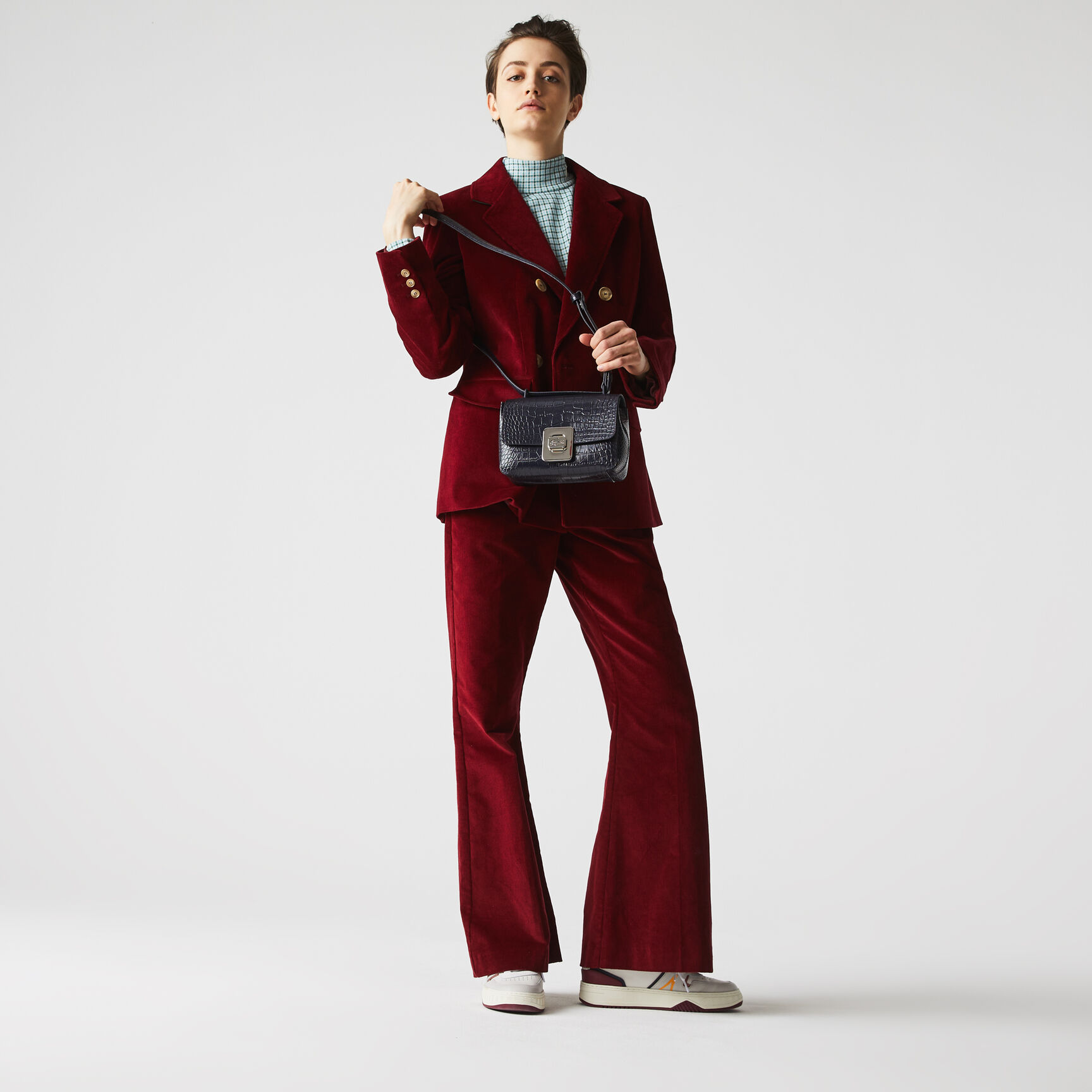 حقيبة يد أميليا جلد منقوش بمشبك معدني للنساء حقيبة يد أميليا جلد منقوش بمشبك معدني للنساء