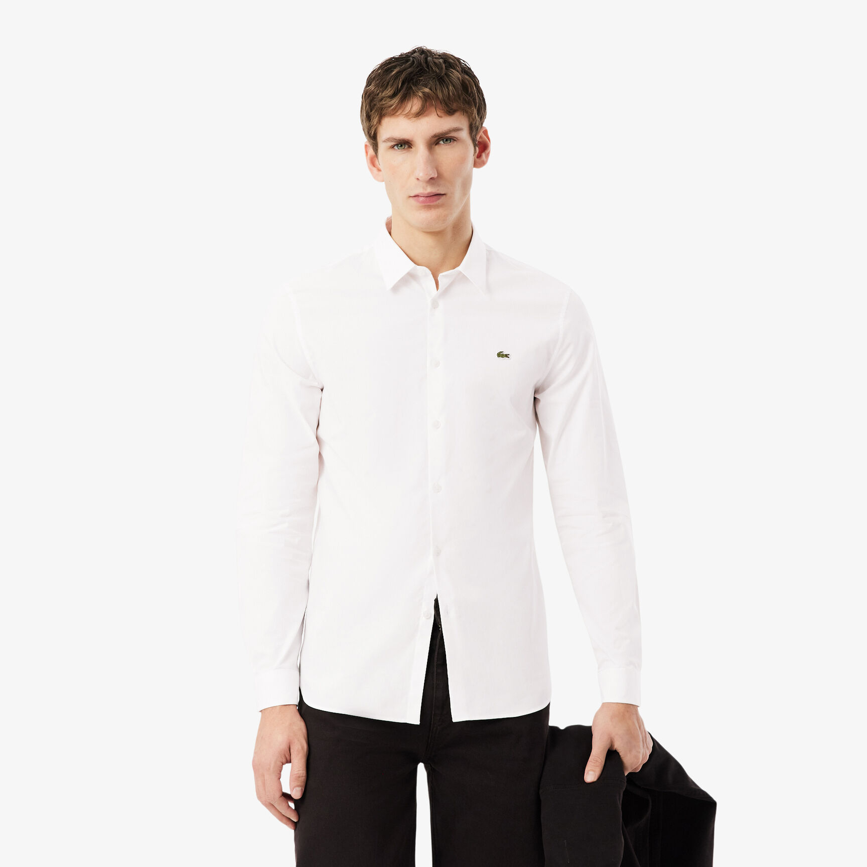Slim Fit Stretch Cotton Poplin Shirt