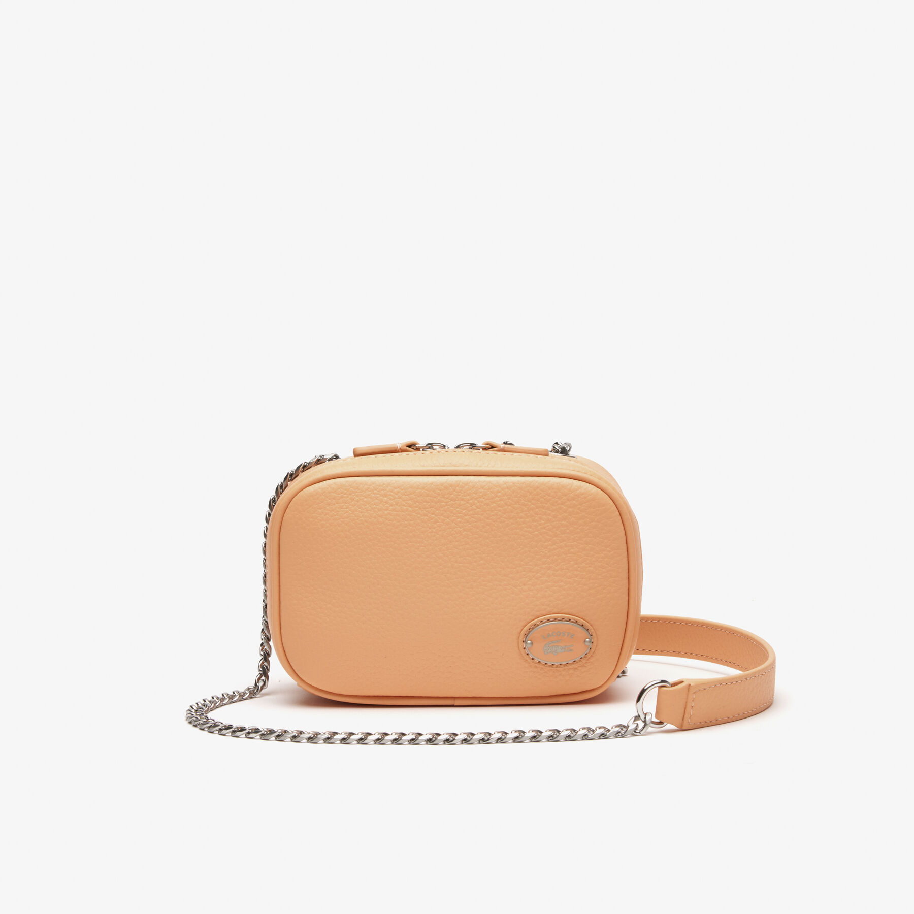 women s lacoste top grain leather square shoulder bag
