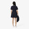 Flared Badge Accent Petit Pique Dress