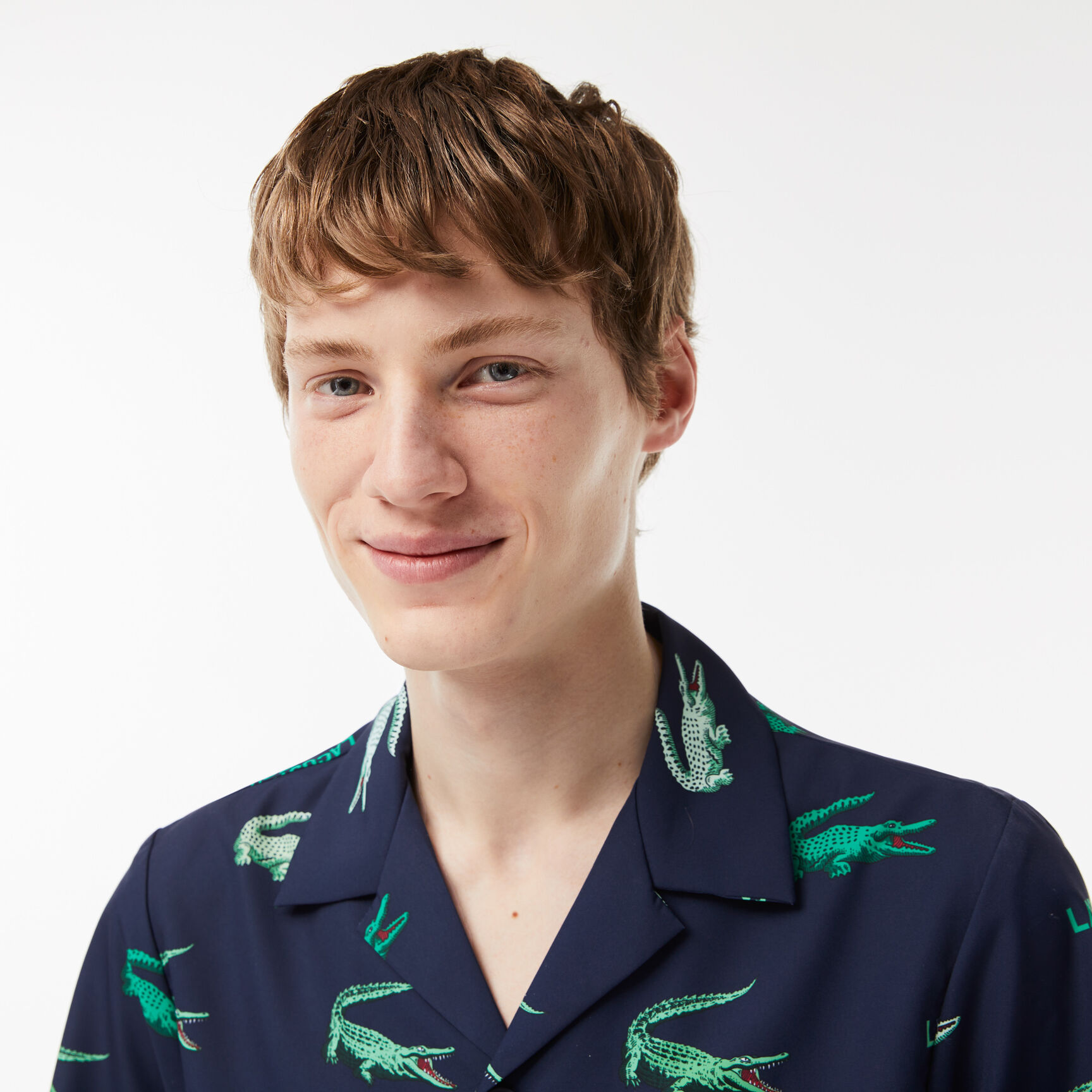 قميص لاكوست غولف بأكمام قصيرة ونقشة للرجال قميص لاكوست غولف بأكمام قصيرة ونقشة للرجال