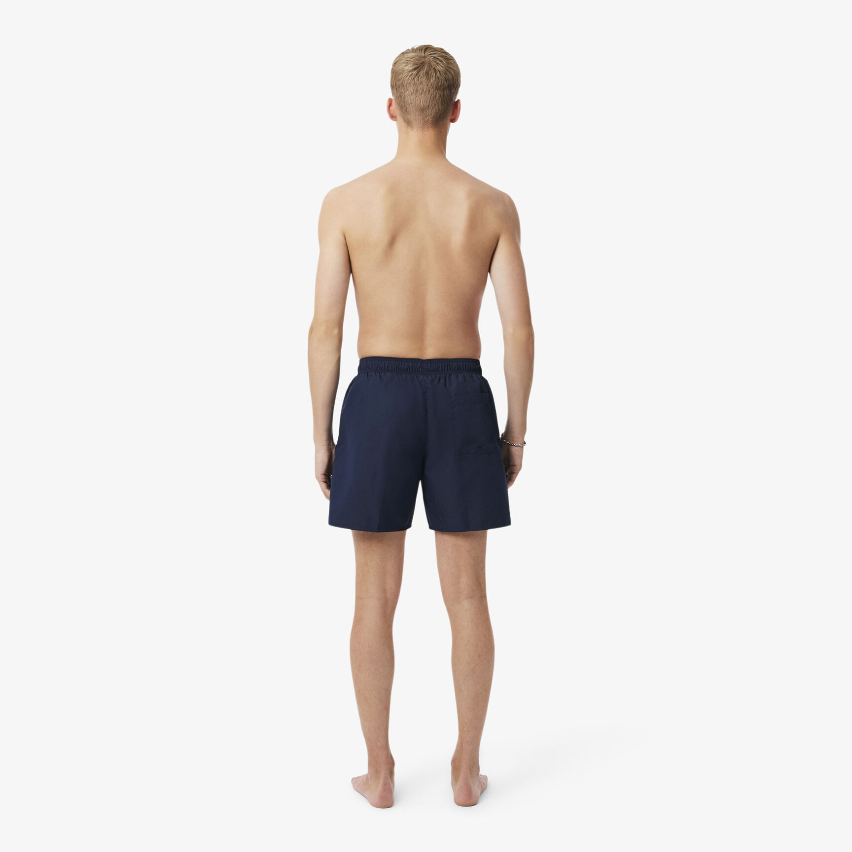 Mid Length Monochrome Swim Trunks