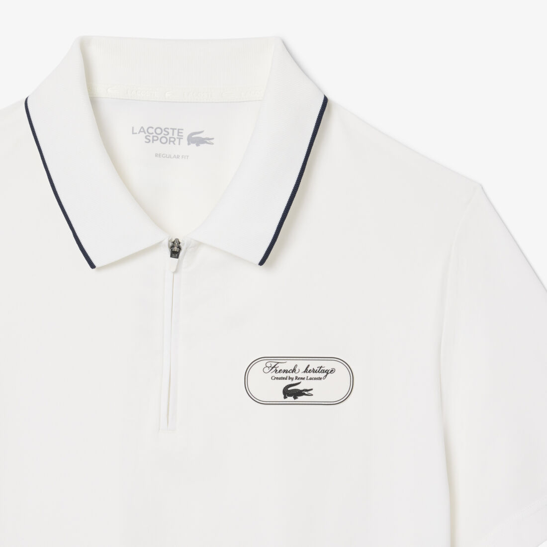 lacoste ultra dry badge accent tennis heritage polo shirt