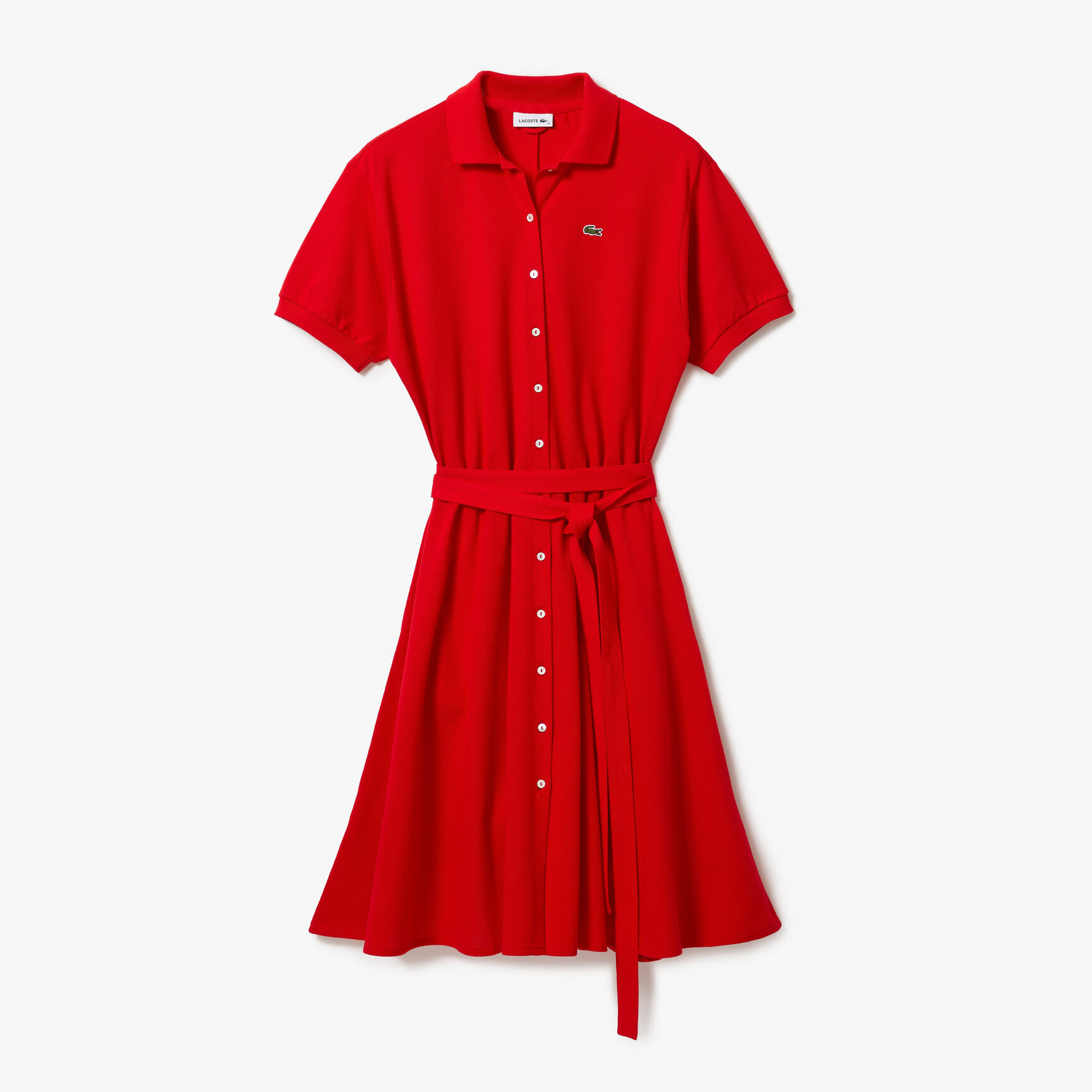 Women's Cotton Piqu&eacute; Belted Polo Dress