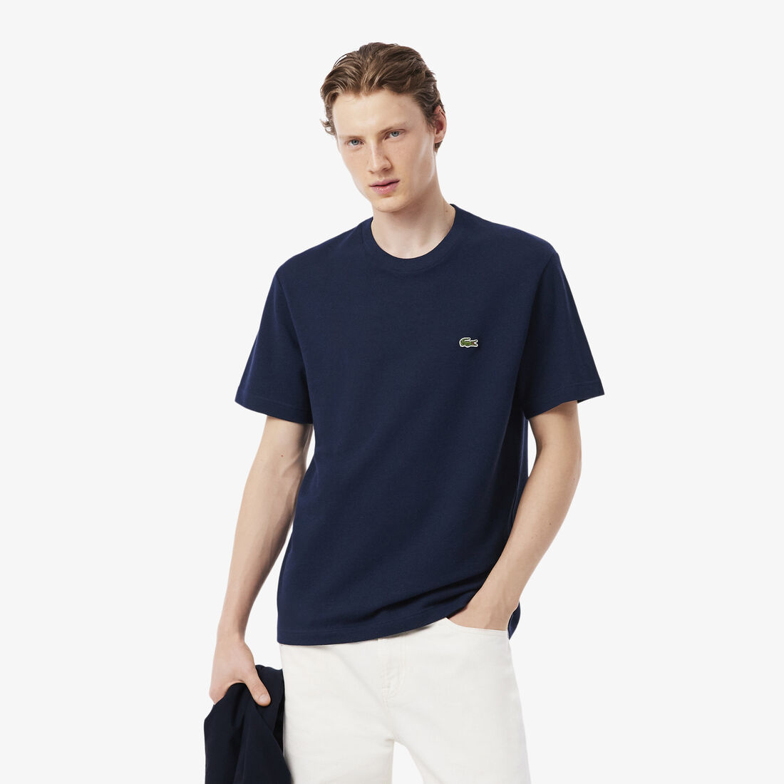 Heavy Cotton and Linen Pique T-shirt