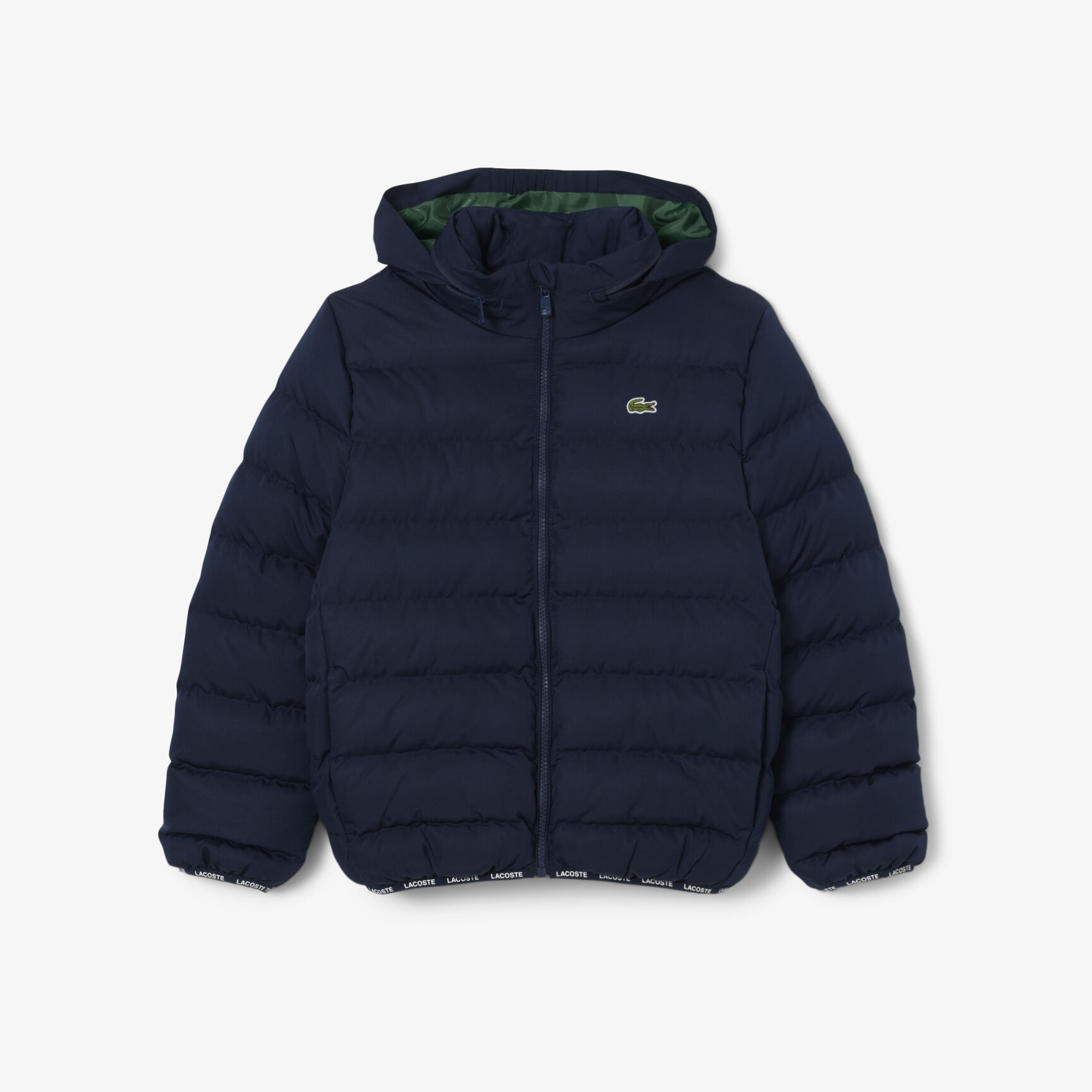 Hooded Diamond Taffeta Puffed Jacket