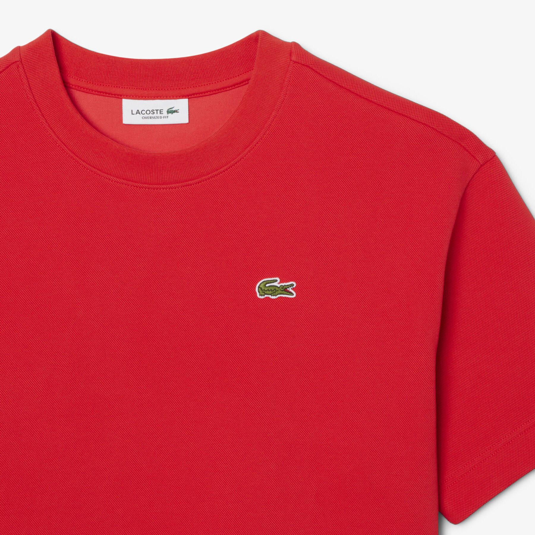 lacoste oversized double face pique t shirt