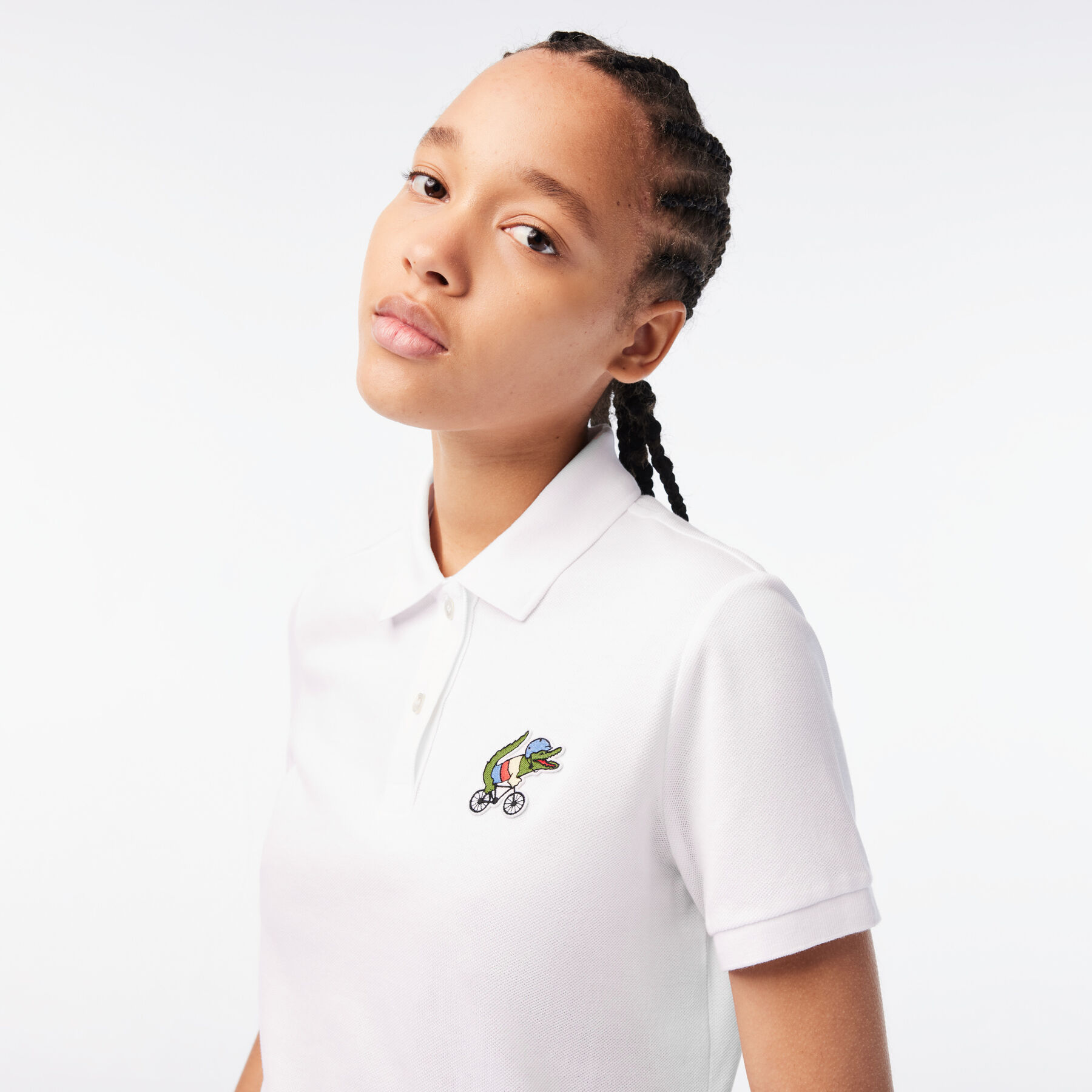 تيشيرت بولو بطبعة تمساح للنساء مجموعة Lacoste x Netflix لاكوست تيشيرت بولو بطبعة تمساح للنساء مجموعة lacoste x netflix