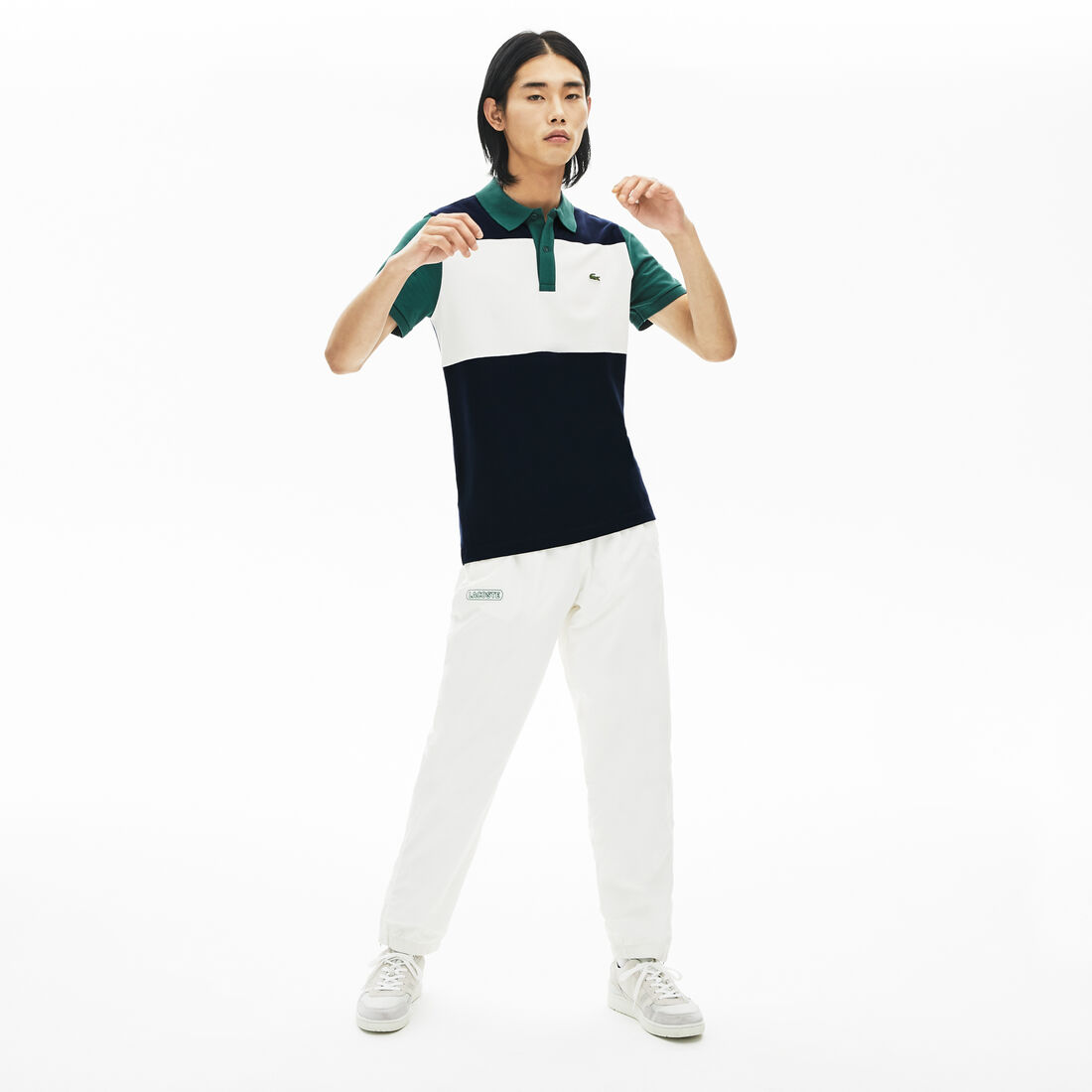 Men's Lacoste Stretch Colourblock Polo Shirt Men's Lacoste Stretch Colourblock Polo Shirt