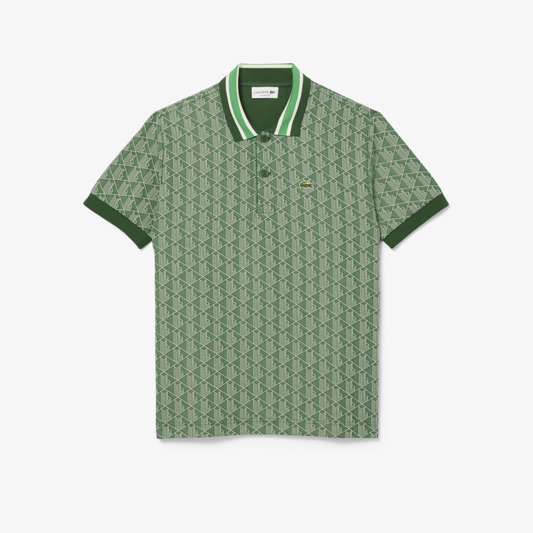 Classic Fit Monogram Jacquard Polo Shirt Classic Fit Monogram Jacquard Polo Shirt
