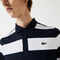 men s lacoste sport striped breathable stretch golf polo shirt