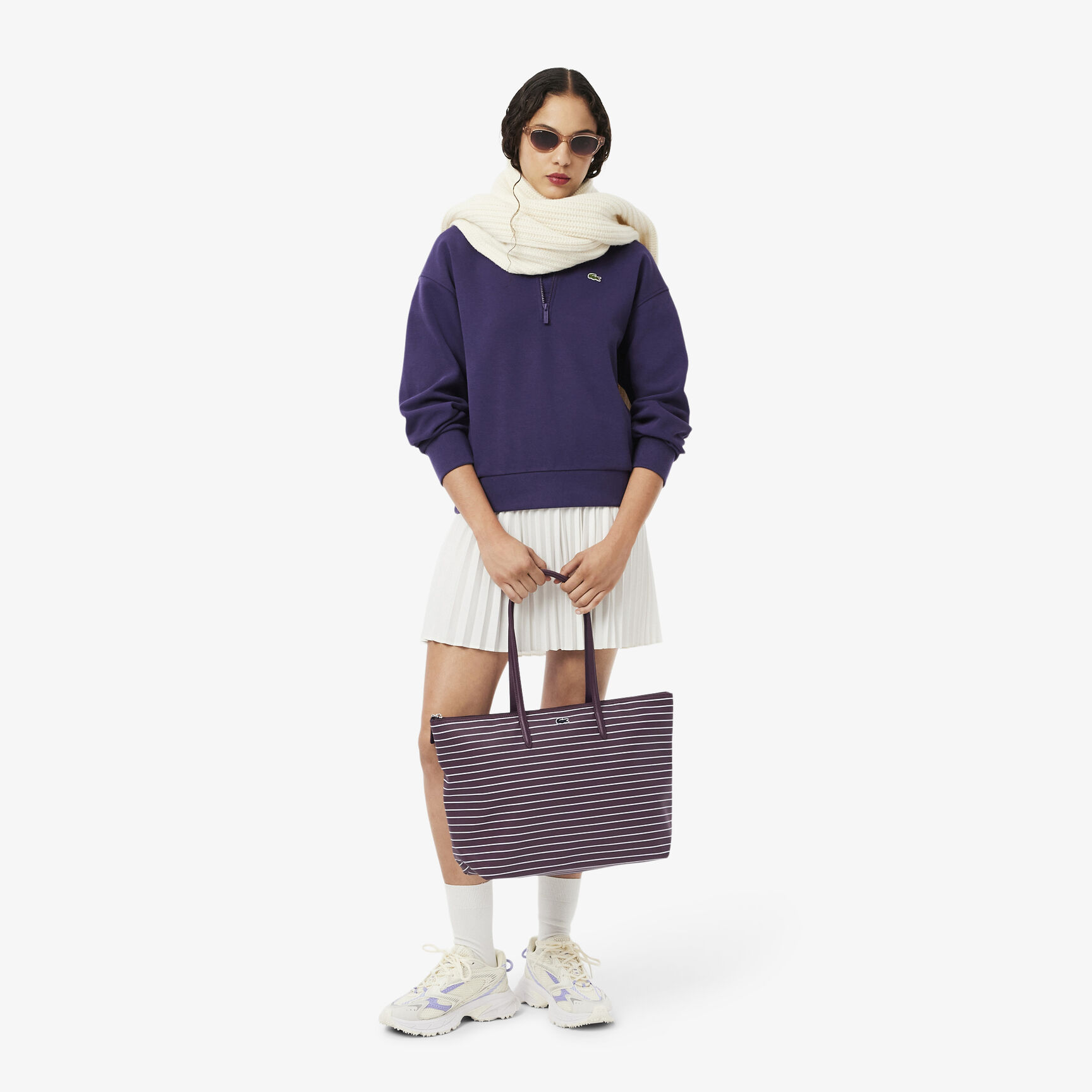 Large Striped L.12.12 Concept Tote