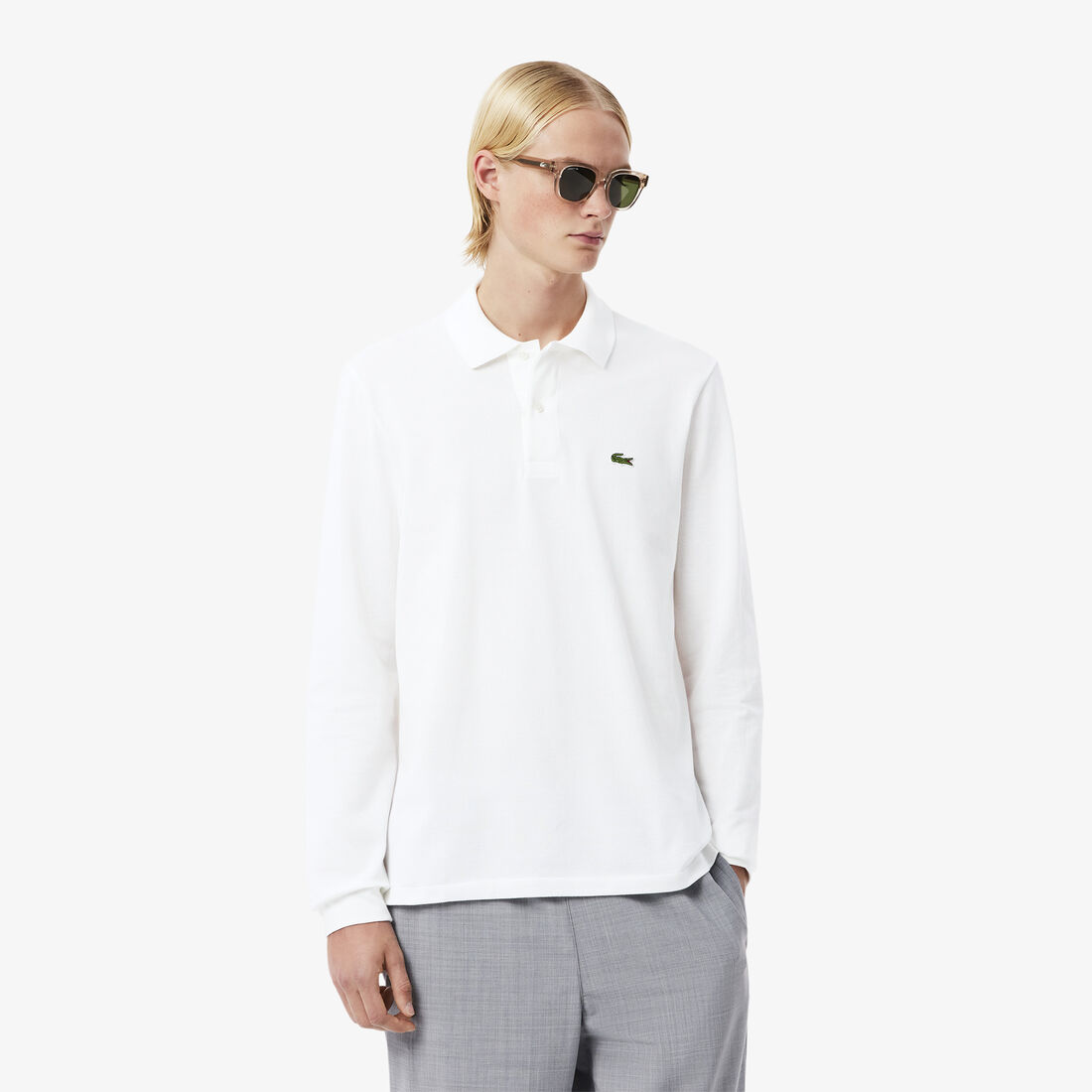 Classic Fit Long Sleeved L.12.12 Polo Shirt