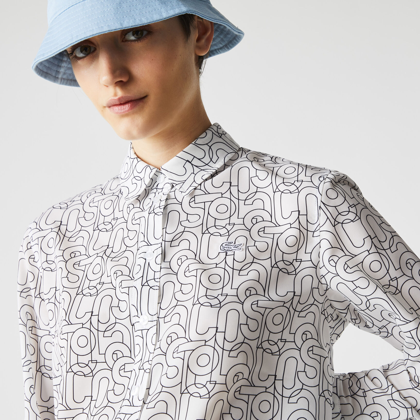 Women&rsquo;s Lacoste Print Relaxed Fit Flowy Shirt