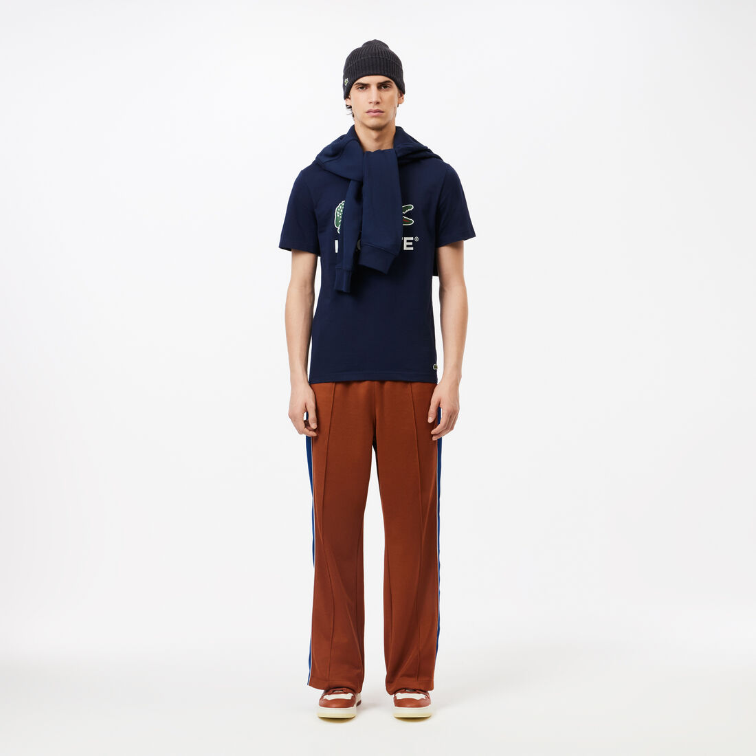 تي شيرت جيرسيه بقصّة عادية مقسم بألوان تي شيرت جيرسيه بقصّة عادية مقسم بألوان