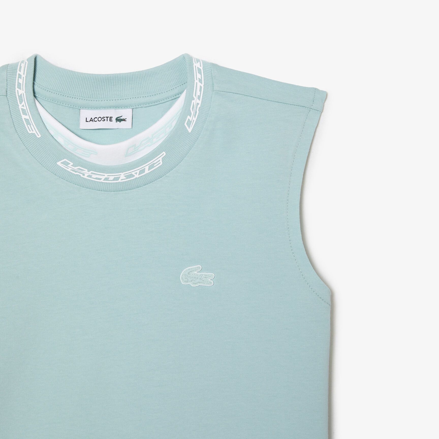 Girls' Lacoste Cotton Jersey Sleeveless T-shirt Girls' Lacoste Cotton Jersey Sleeveless T-shirt