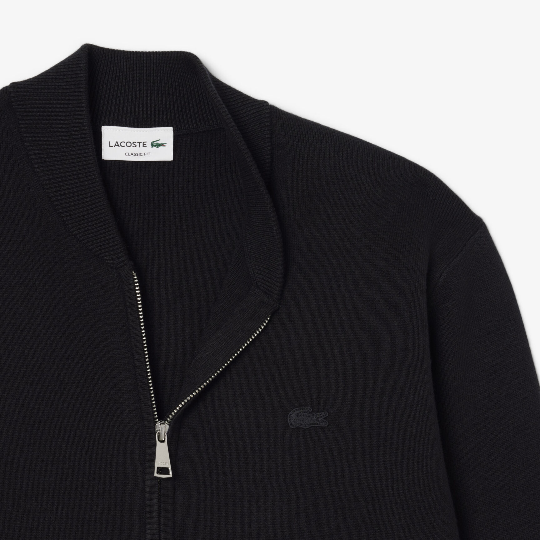 Cotton and Wool Knit Bomber Jacket