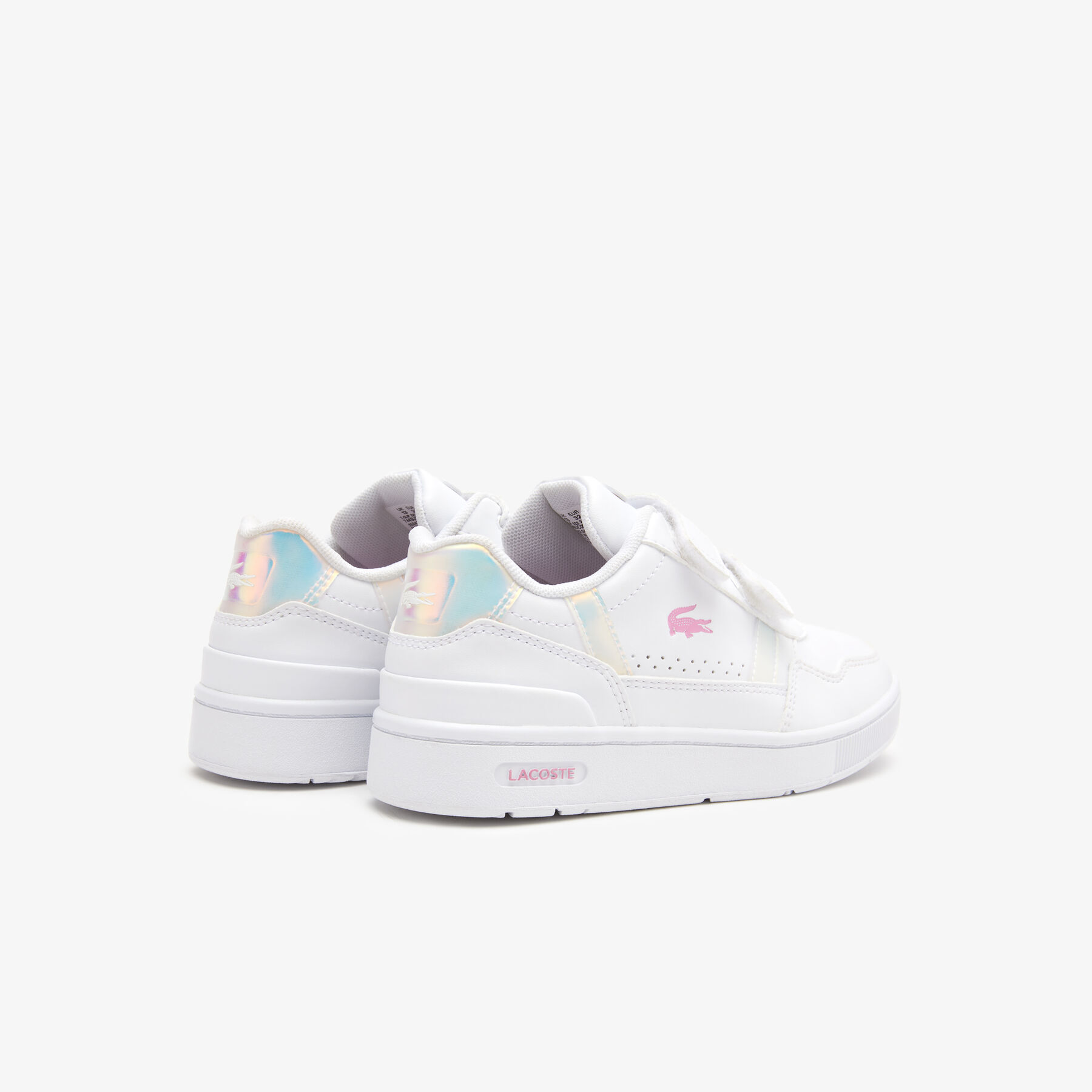 lacoste children s t clip synthetic popped heel sneakers