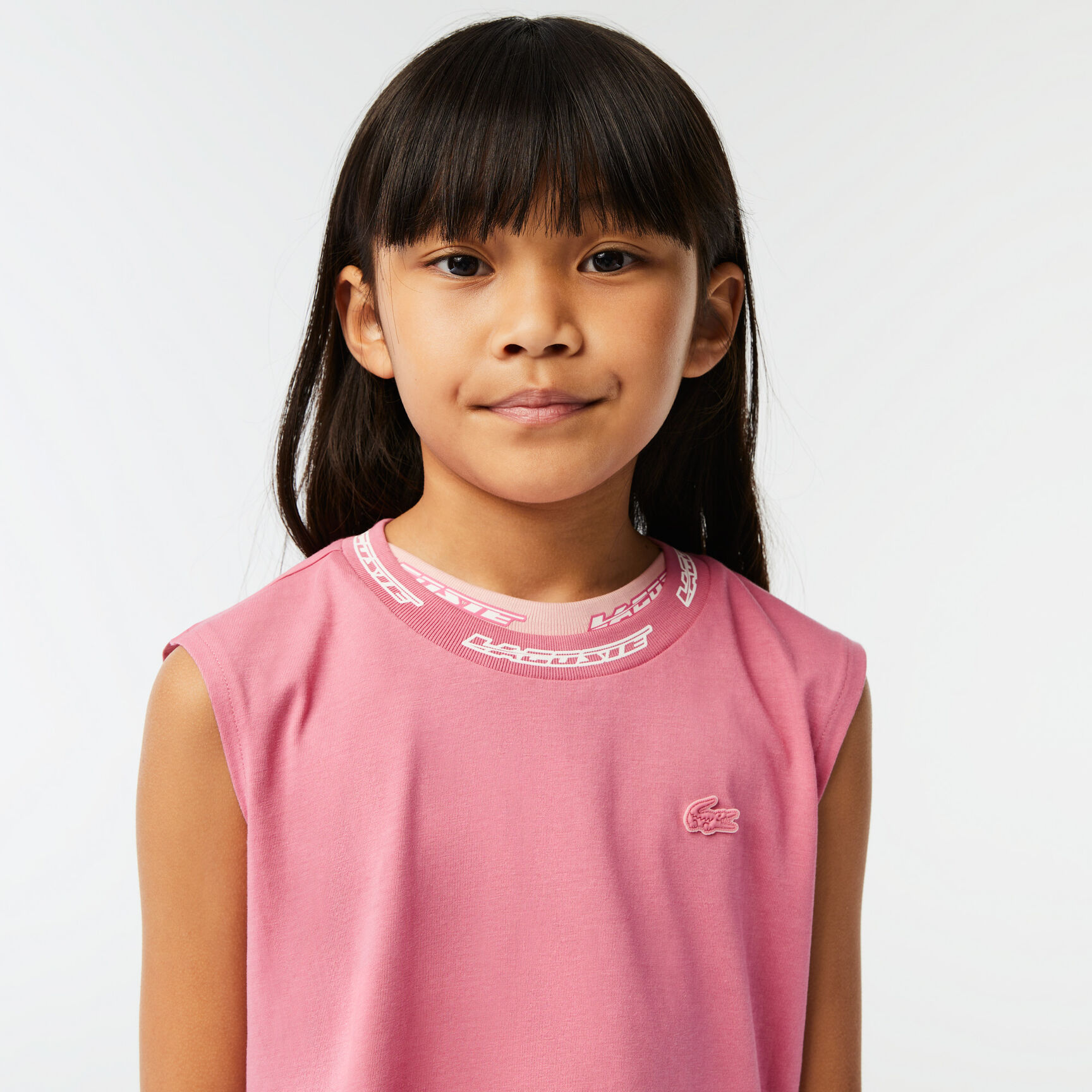 تيشيرت لاكوست بلا أكمام قطن جيرسيه للبنات تيشيرت لاكوست بلا أكمام قطن جيرسيه للبنات