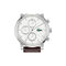 Brown Leather Strap Men's Watch