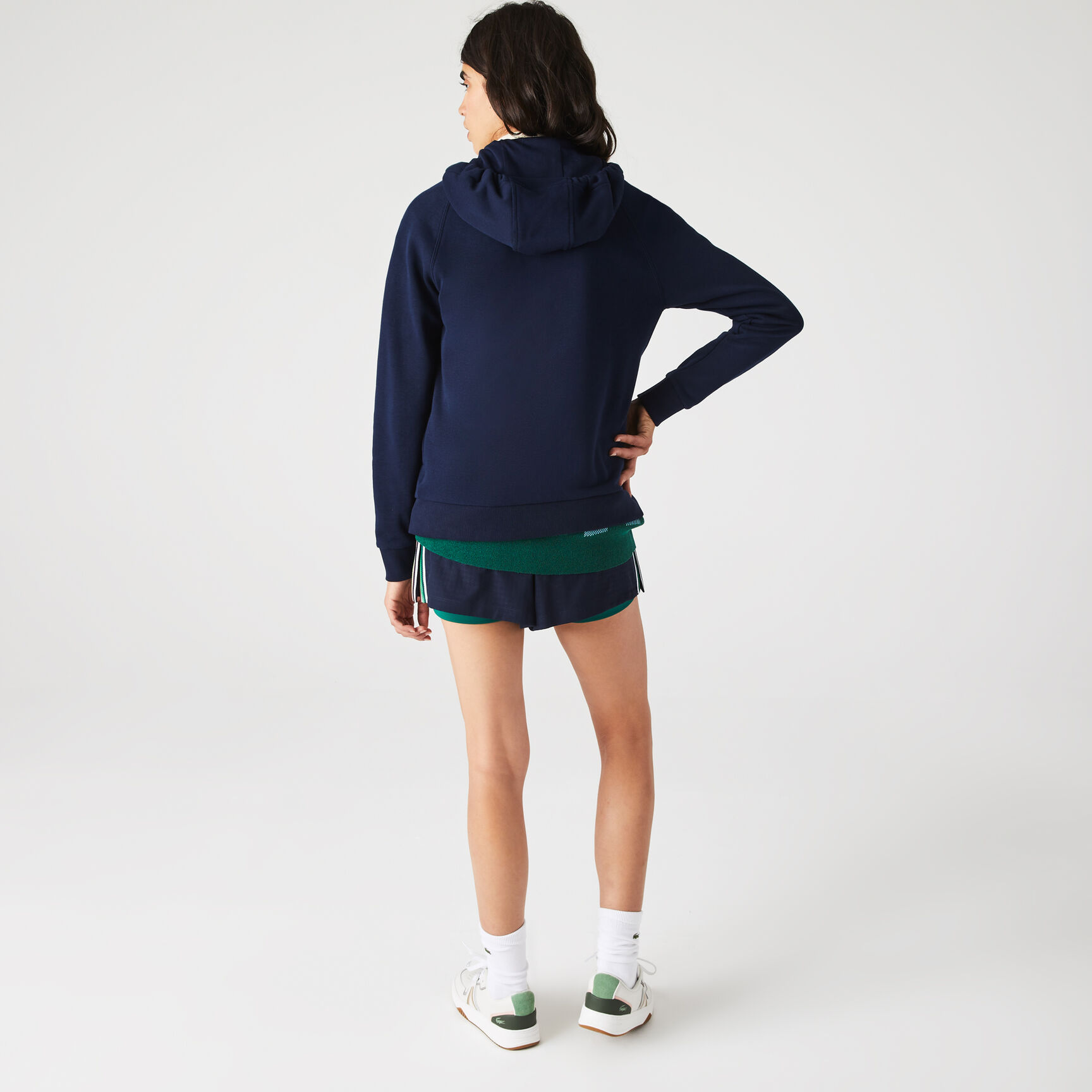 كنزة نسائية بغطاء للرأس مصنوعة من مزيج القطن الصوفي