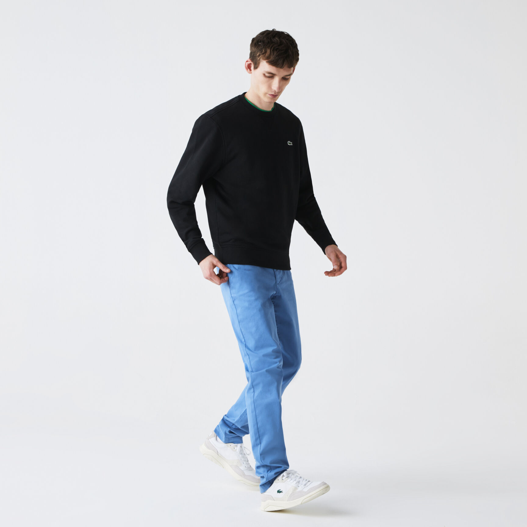 بنطال التشينو من الجبردين المرن بقصة ضيقة للرجال بنطال التشينو من الجبردين المرن بقصة ضيقة للرجال