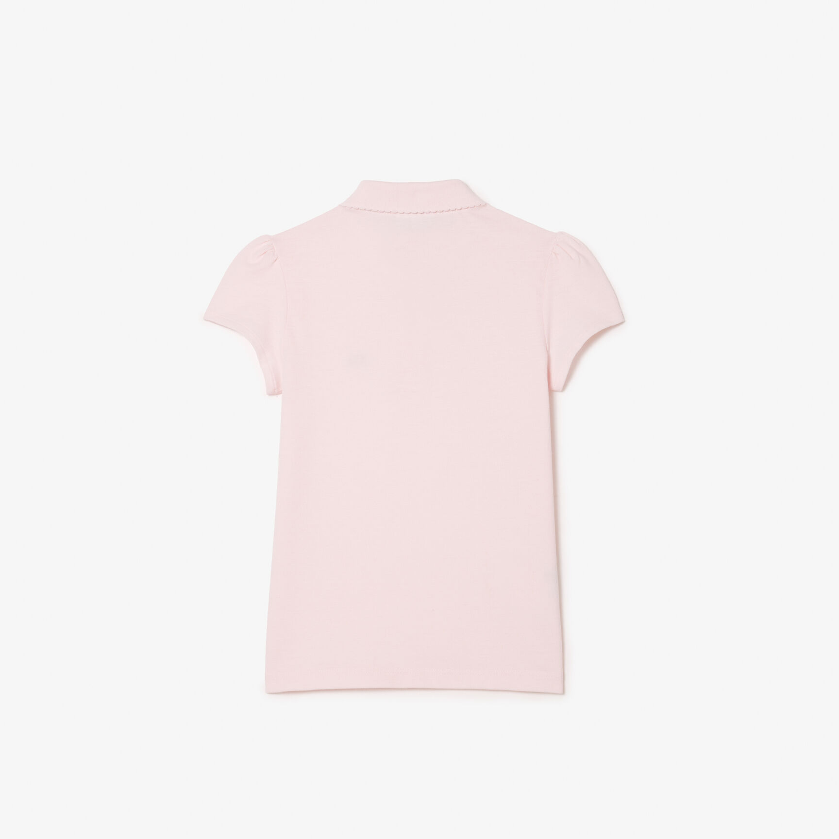 Scalloped Collar Mini Pique Polo Shirt
