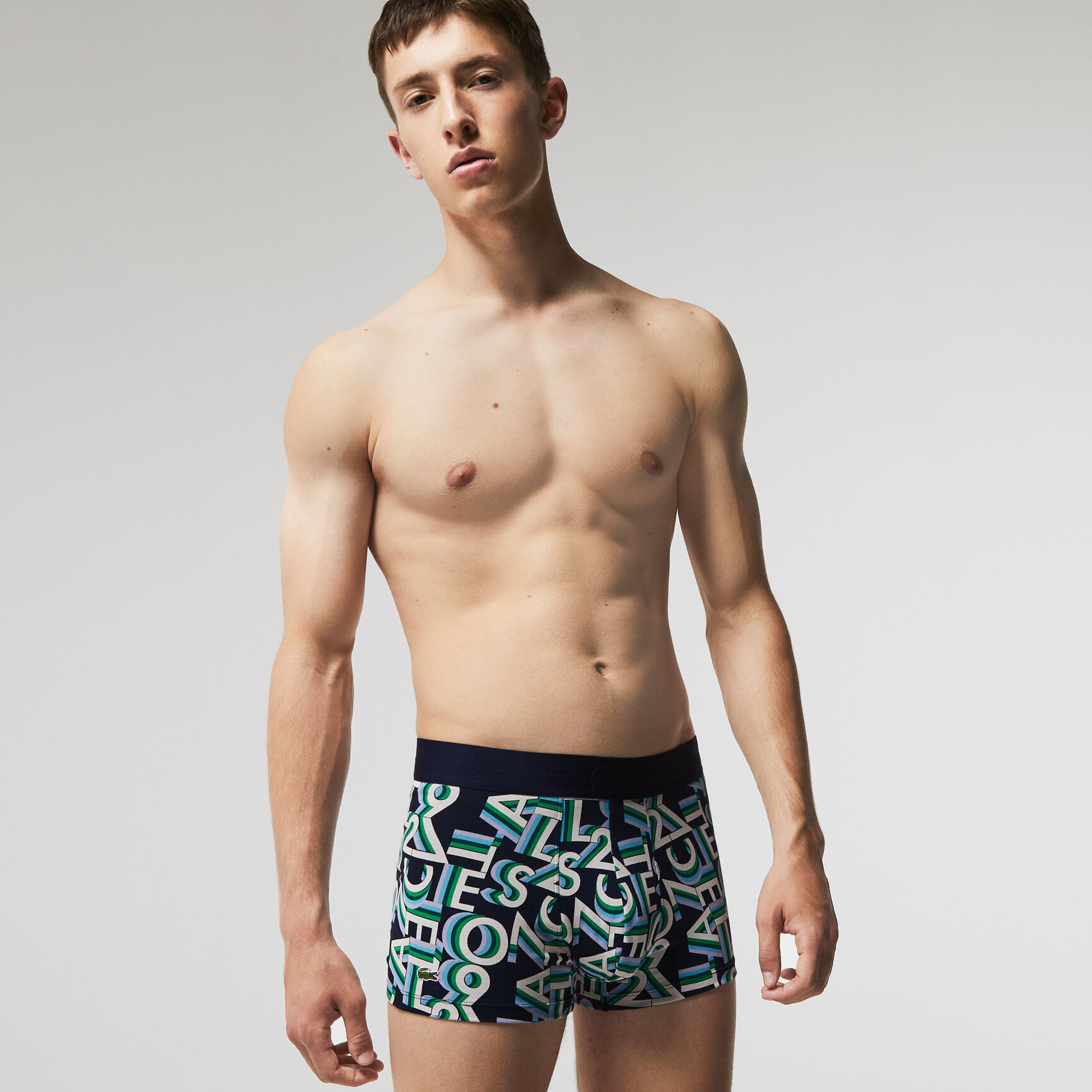 سروال داخلي للرجال من القطن المرن مع شعار التمساح عبوة 3 قطع سروال داخلي للرجال من القطن المرن مع شعار التمساح عبوة 3 قطع