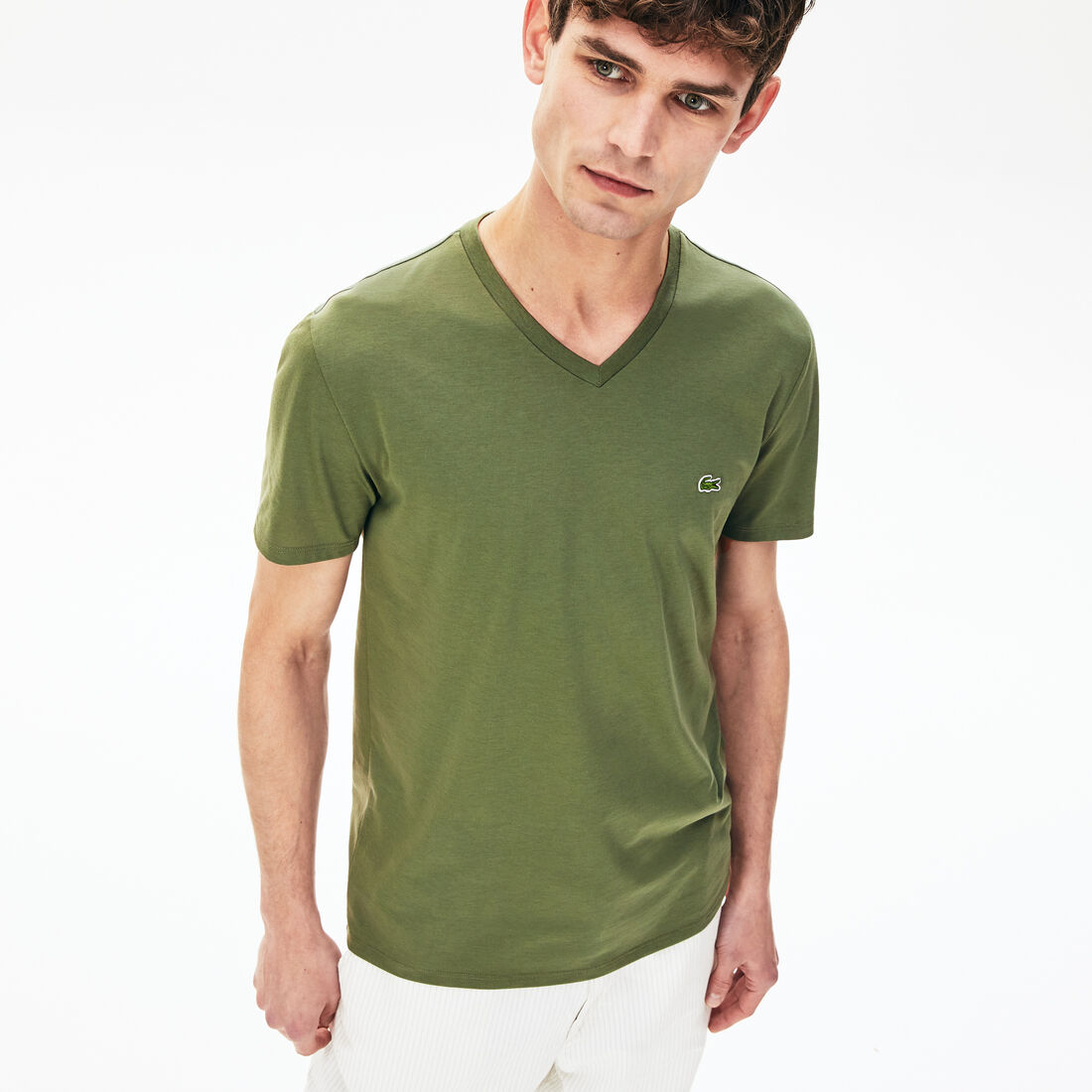 Lightweight Cotton Pima V Neck T-shirt Lightweight Cotton Pima V Neck T-shirt