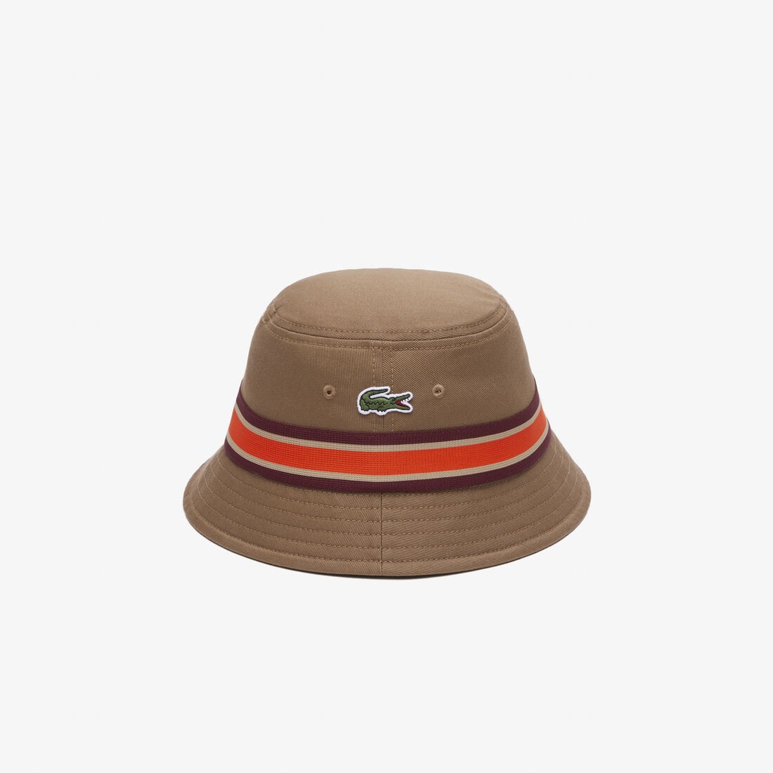Cotton Gabardine Contrast Stripe Bucket Hat