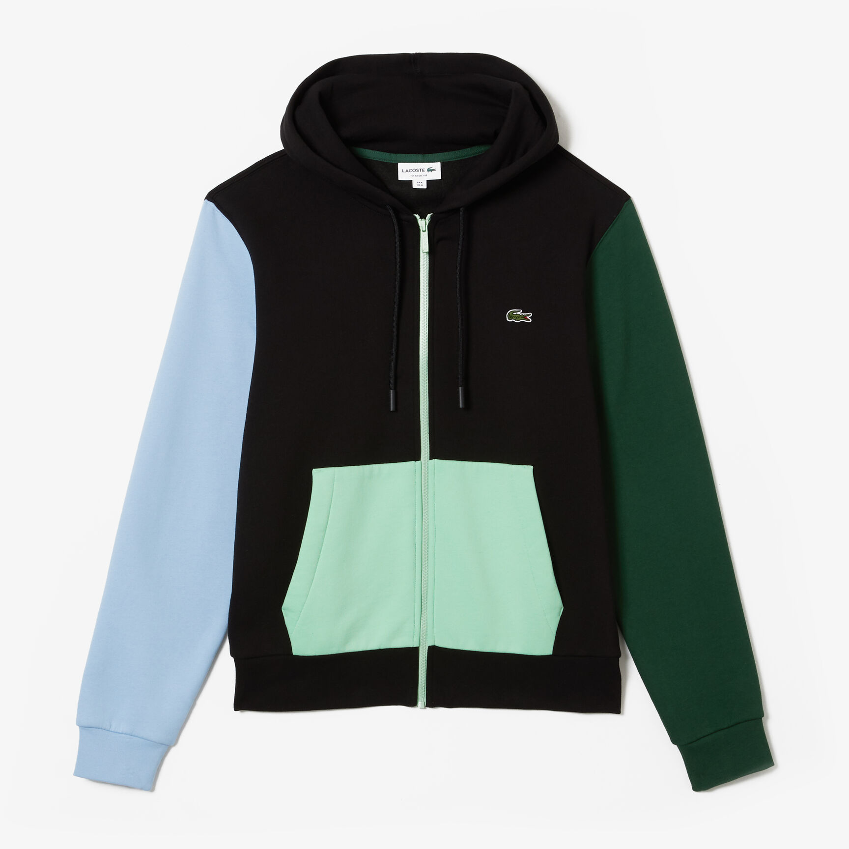 Men's Lacoste Classic Fit Color-block Hooded Zip Sweatshirt Men's Lacoste Classic Fit Color-block Hooded Zip Sweatshirt