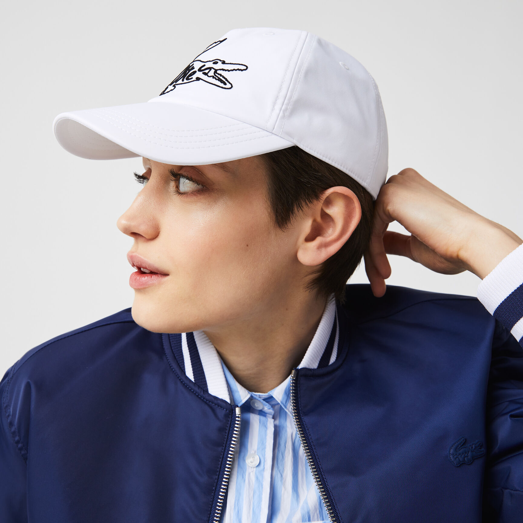 Women's Signature Crocodile Print Lightweight Nylon Cap