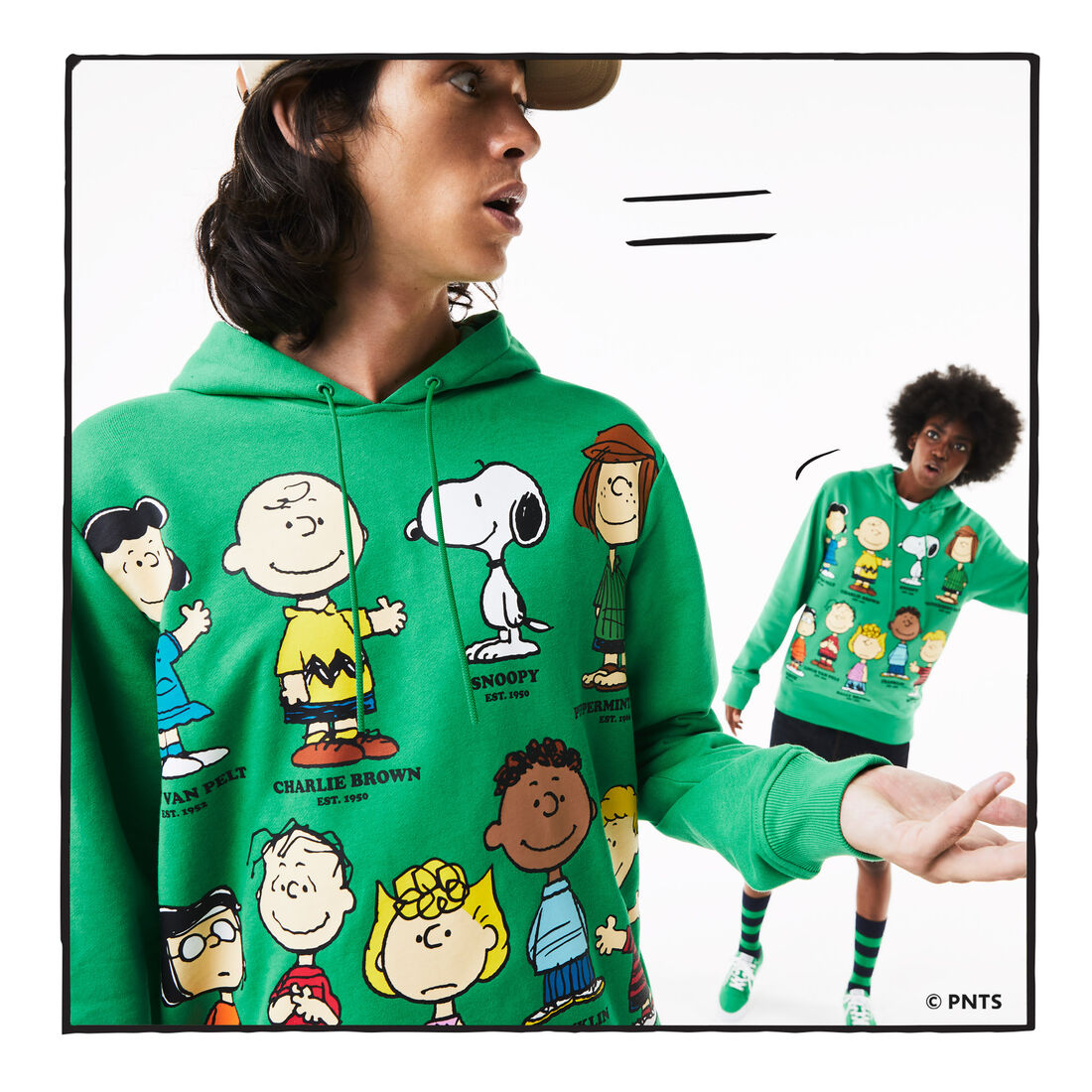 Unisex Lacoste x Peanuts Hooded Organic Cotton Sweatshirt