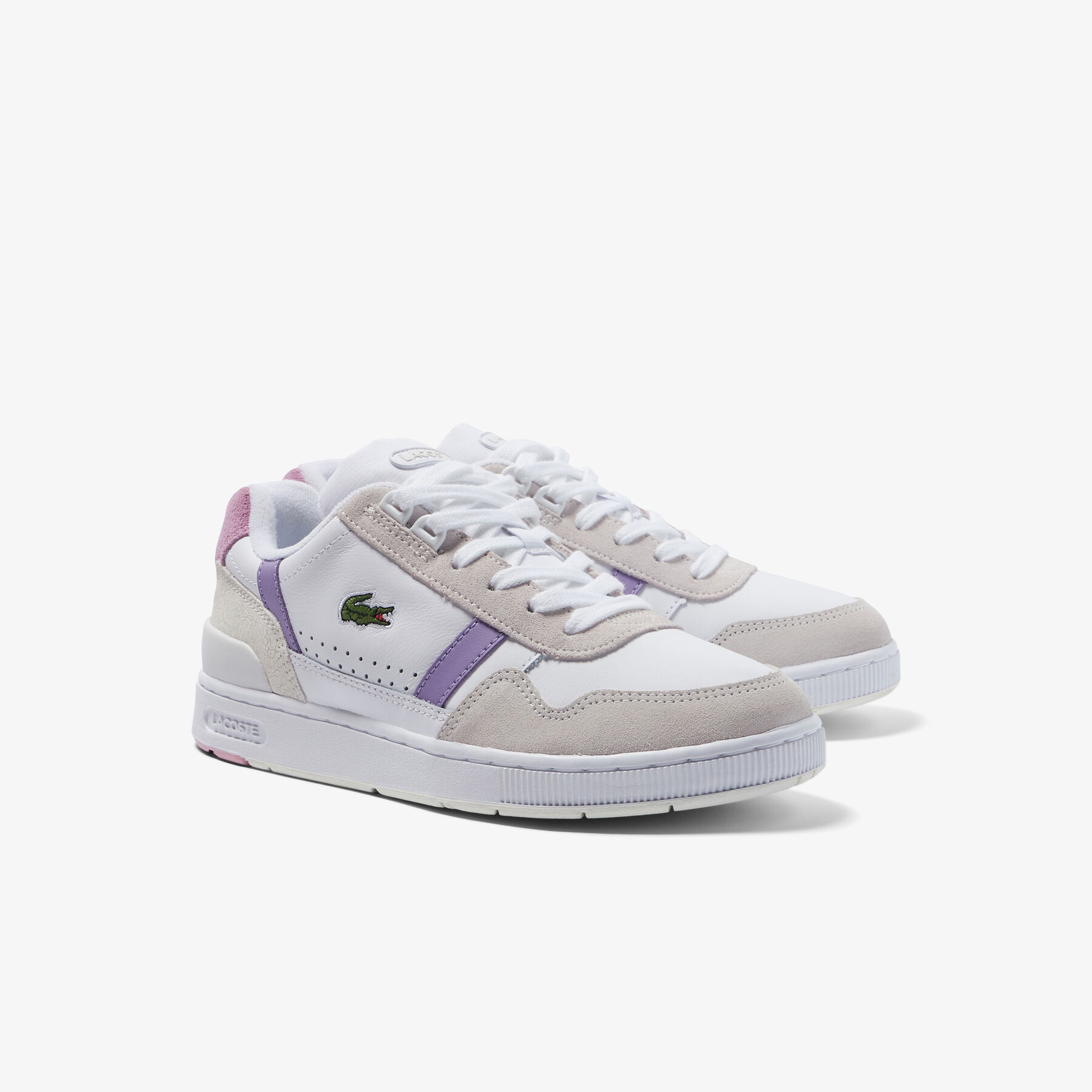 women s lacoste t clip leather sneakers