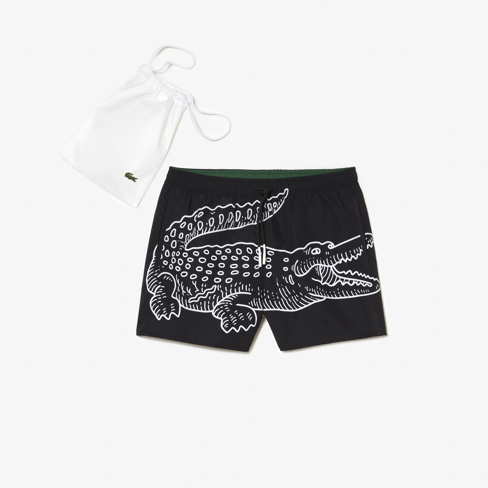 Lacoste swim shorts black best sale