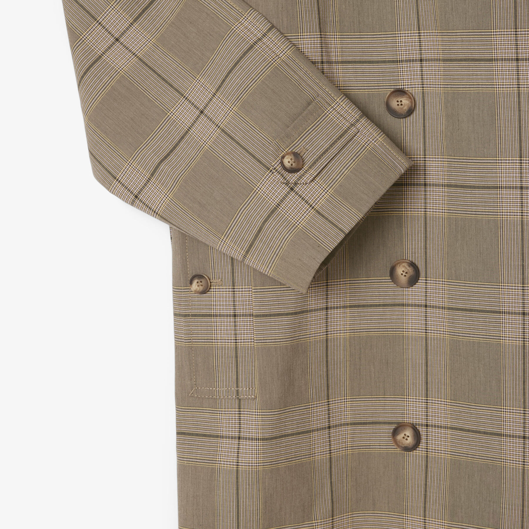 Water-Repellent Plaid Wrap Coat Water-Repellent Plaid Wrap Coat